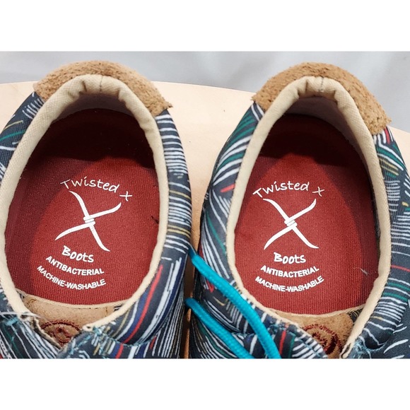 Women's Twisted X WHYC003 Hooey Lopers Sneaker Grey/Multi Canvas Size 7M - Picture 8 of 9